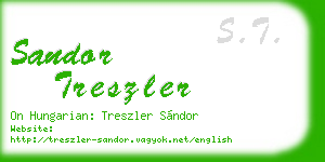 sandor treszler business card